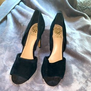 Black velvet heels